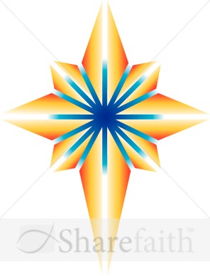 Bright Shining Nativity Star Clipart