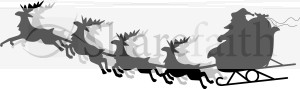 Santa and Sleigh Silhouette