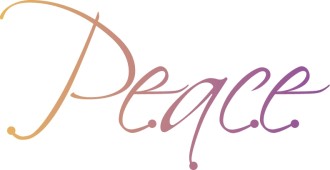 Rainbow Peace Word Art