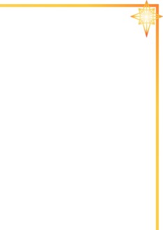 Orange Nativity Star Border