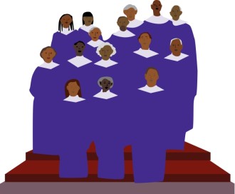 gospel choir silhouette