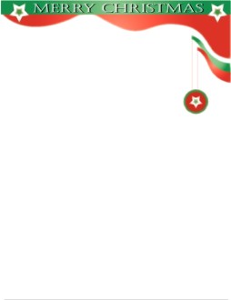 Merry Christmas and Stars Border