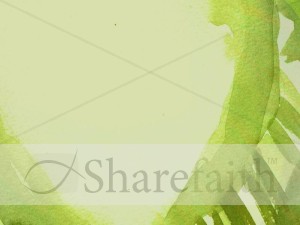 Abstract Green Leaf Worship Service Background