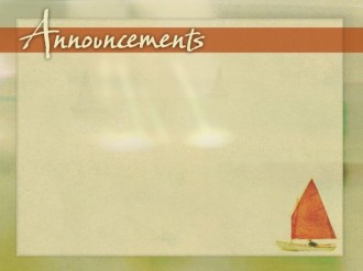 Announcements with Sailboat Background