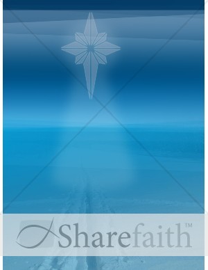 Nativity Star and Snowy Path Christian Background