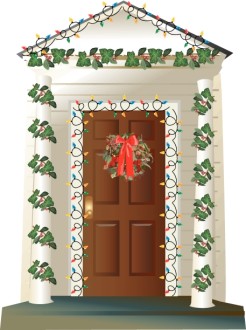 House with Outdoor Christmas Decorations