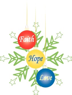 Faith Hope Love Christmas Ornaments