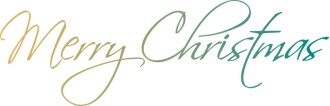 Elegant Script Merry Christmas