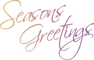Rainbow Print Seasons Greetings
