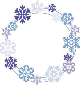 Snowflakes Circle Border
