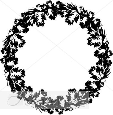 Black and White Pine Wreath