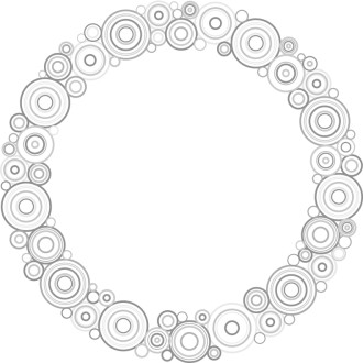 Gray Circles Wreath