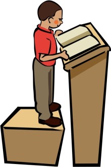 Little Boy at the Podium