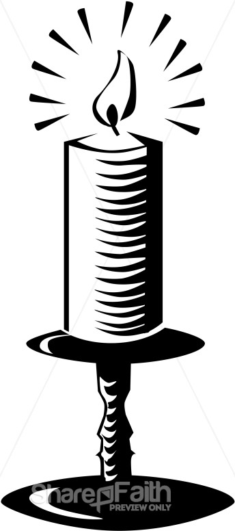 Candle and Candlestick Clipart