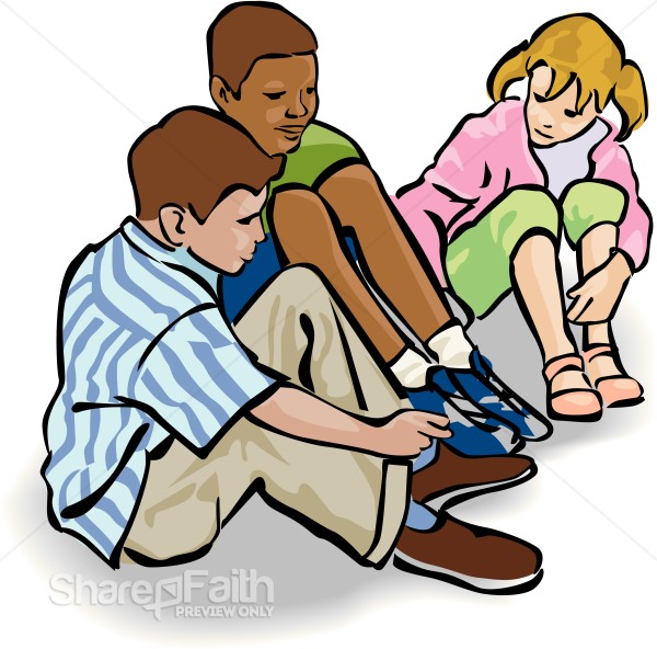 Children Sitting in a Circle