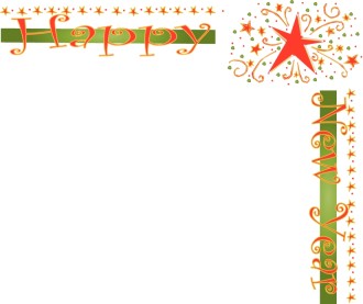 Stars Happy New Year Border