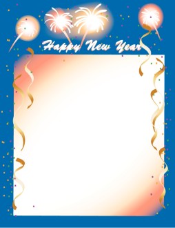 Fireworks New Years Border