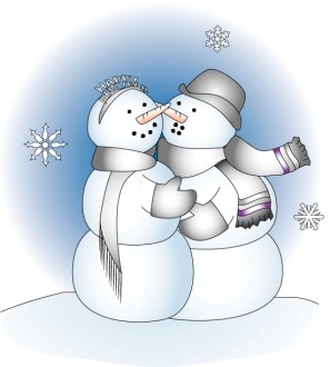 New Year Snow People