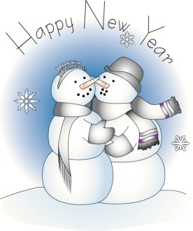 Snowmen Cuddling