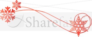 Red Snowflake Page Divider