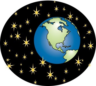 Earth and Stars Graphic