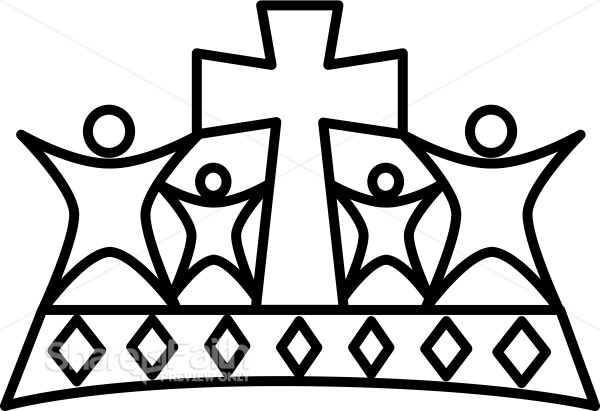 Black and White People Crown