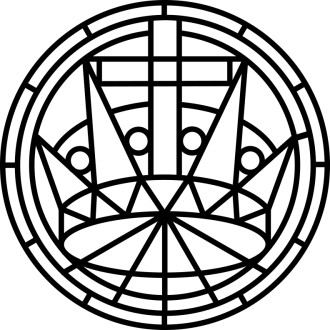 Black and White Stained Glass Crown
