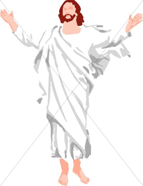 clipart of jesus with outstretched arms - photo #10