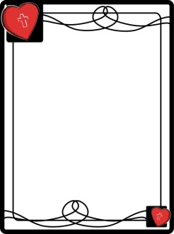 Red and Black Heart Border