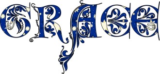 Purple Pattern Grace Word Art