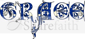 Purple Pattern Grace Word Art