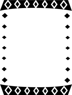 Black and White Diamonds Border