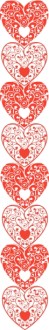 Red and White Hearts Page Divider