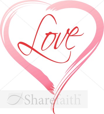 Love in a Pink Brushstroke Heart