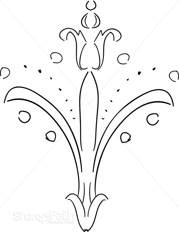Line Art Fleur De Lis