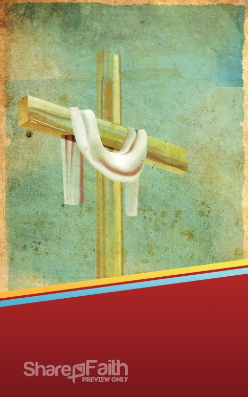 Draped Cross Bulletin Cover