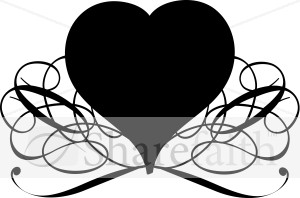 Flourishing Heart Valentines Day Clip Art