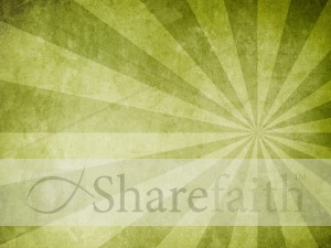 Green Ray of Light Worship Background