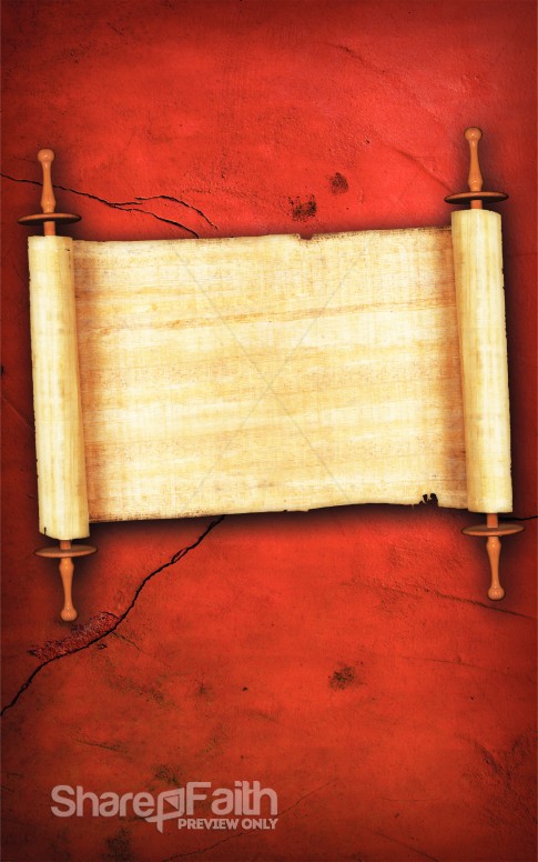 Paper Scroll Church Bulletin Cover