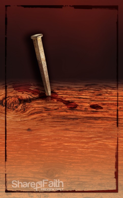 Wooden Cross Church Bulletin Cover