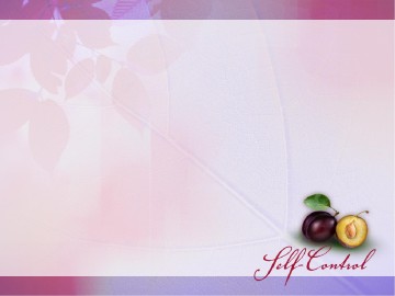 Self Control Fruit Of The Spirit Powerpoint Slides