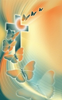 Cross and Butterflies Sunday Bulletin Cover