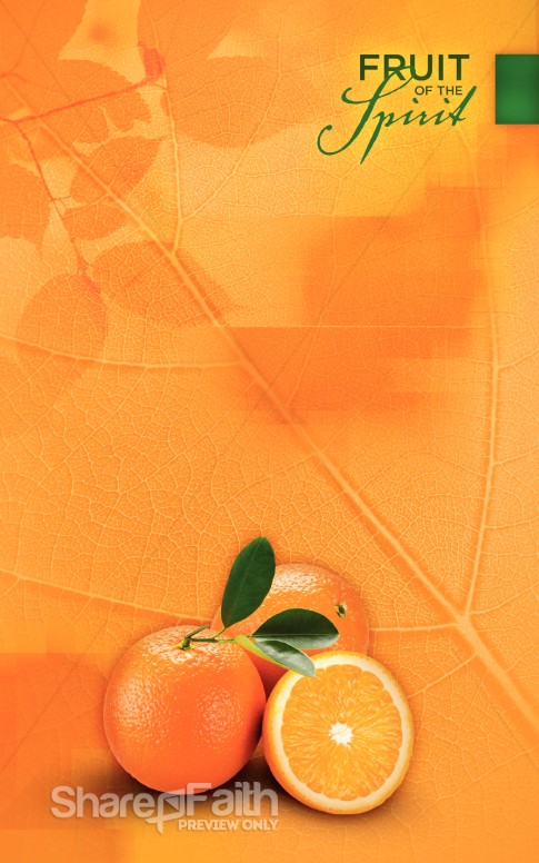Orange Fruit Of The Spirit Bulletin Cover