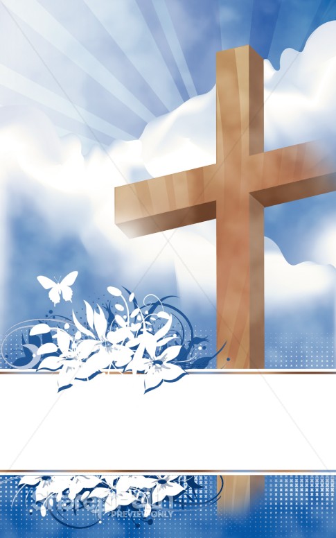 Easter Program Cover | Cross Bulletin Covers