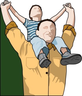 Father's Day Piggy Back Clip Art