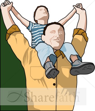 Father's Day Piggy Back Clip Art