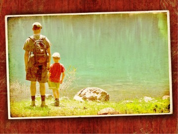 Mimicking Dad Father's Day PowerPoint Template