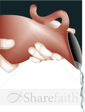 Pouring Pitcher Baptism Clipart