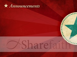 One Nation Under God Announcement Background Slide Red