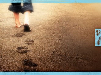 A Father's Footsteps Worship Background Slide